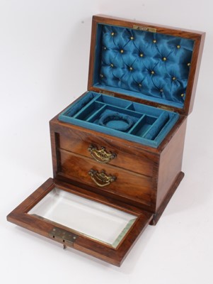 Lot 847 - Victorian walnut jewellery box