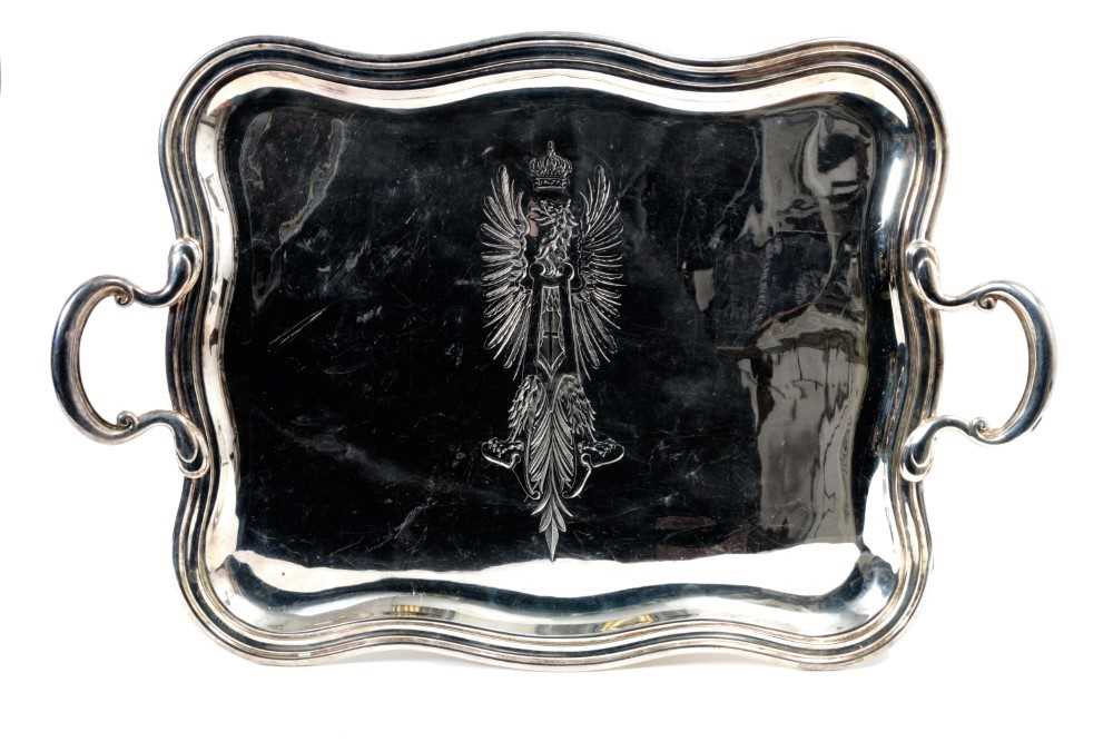Lot 14 - Princess Maria Laetitia Bonaparte (1866-1926) French silver plated tray