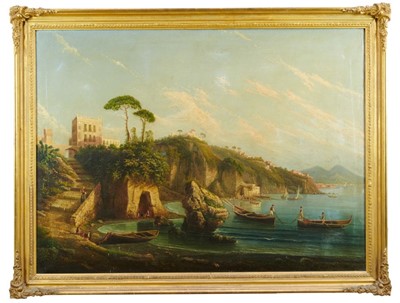 Lot 1134 - Neoplitan School, 19th century oil on canvas Bay of Naples