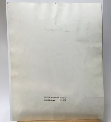 Lot 1480 - Pamela Chandler (1928-1993) materials relating to photographic sessions circa 1956-1960 with sculptor Oscar Nemon (1906-1985)
