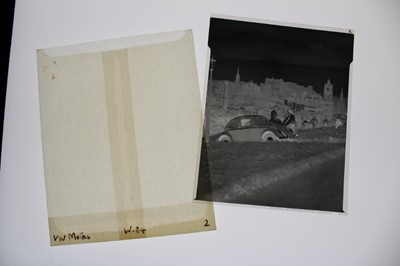 Lot 1453 - Of Volkswagen Beetle interest: Pamela Chandler (1928-1993) collection of images, advertising materials and photographic negatives relating to her photographs taken for VW Motors advertising ca...