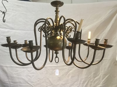 Lot 1501 - 17th century style Dutch brass chandelier