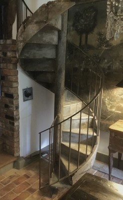 Lot 1443 - Early 19th century Spanish spiral staircase