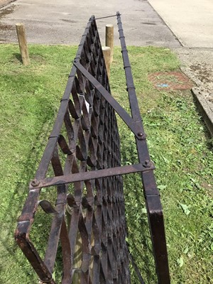 Lot 1448 - Antique wrought metal wine rack