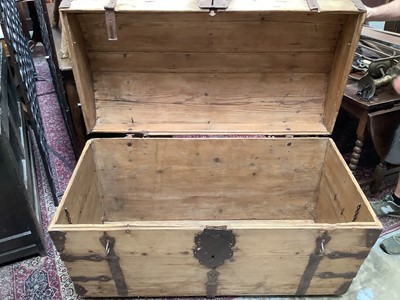 Lot 417 - 19th century Continental domed trunk