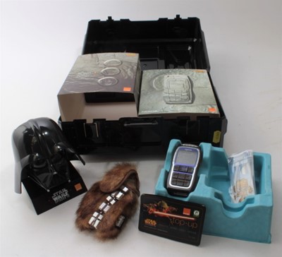Lot 65 - Star Wars Darth Vader Nokia 3220 novelty phone in original packaging in original black plastic case and other items