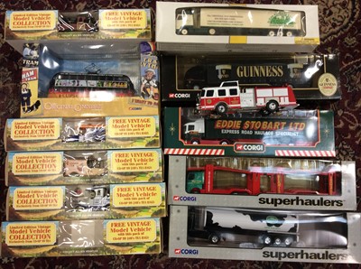 Lot 1735 - Two boxes of Diecast models mostly Corgi including larger Heavy Haulage etc.