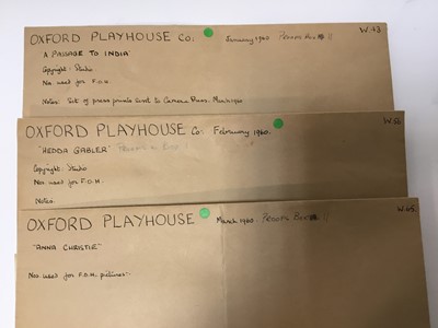 Lot 1488 - Pamela Chandler (1928-1993) large collection of negatives and contact sheets relating to theatre and television