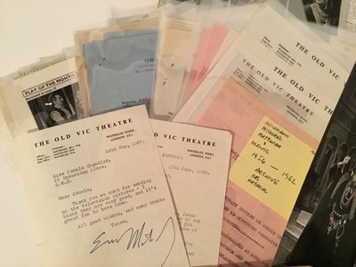 Lot 1489 - Pamela Chandler (1928-1993) collection of materials relating to The Old Vic