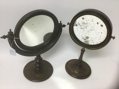 Lot 1499 - Two Georgian mahogany circular adjustable mirrors