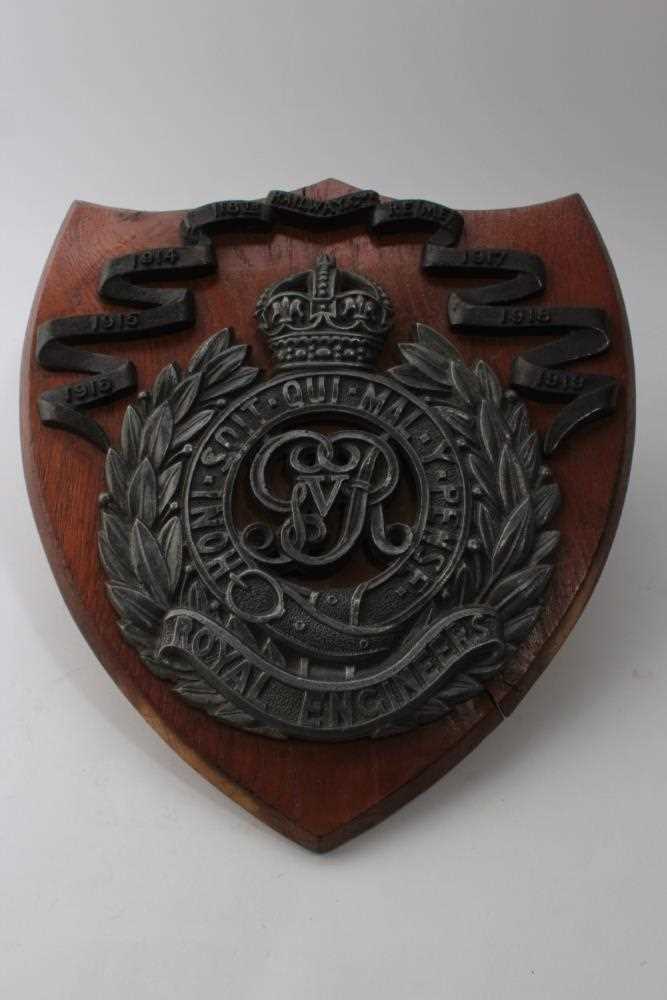 Lot 720 - George V Royal Engineers Regimental Plaque