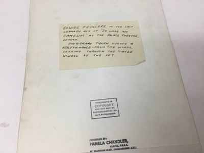 Lot 1503 - Pamela Chandler (1928-1993) materials relating to Edwige Feulillere including Jean Cocteau