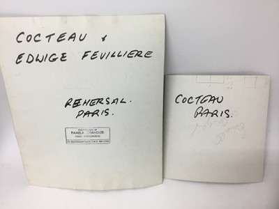 Lot 1503 - Pamela Chandler (1928-1993) materials relating to Edwige Feulillere including Jean Cocteau