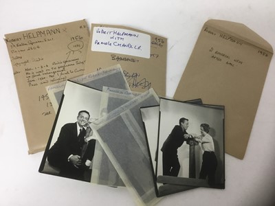Lot 1506 - Pamela Chandler (1928-1993) photographs and associated material relating to Robert Helpmann (1909-1986)