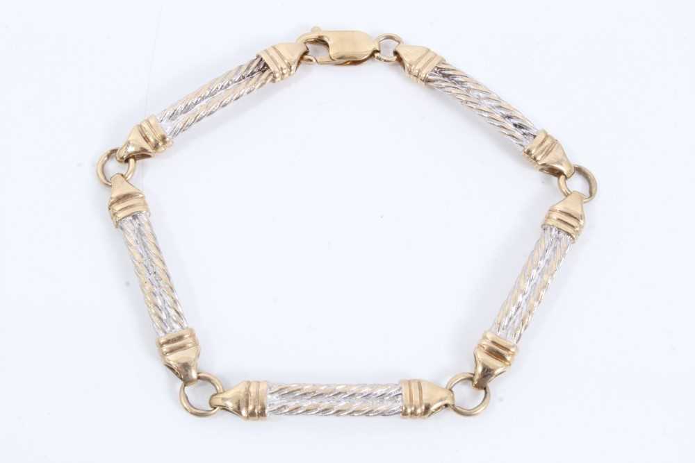 Lot 2 - 9ct yellow and white gold bracelet