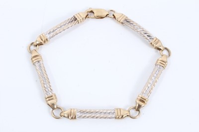 Lot 2 - 9ct yellow and white gold bracelet