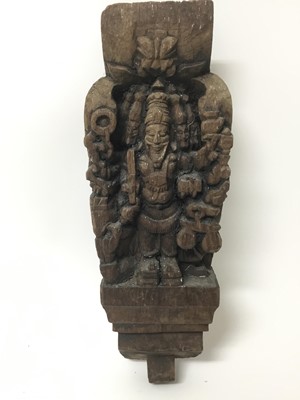 Lot 159 - Antique Eastern carved wood column mount