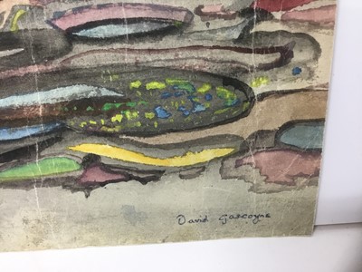 Lot 1532 - David Gascoyne (1916-2001) three original watercolours by the  surrealist poet and artist, gifted to Pamela Chandler