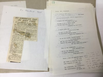 Lot 1535 - Paul Roche (1916-2007) collection of typed poems, some with annotations