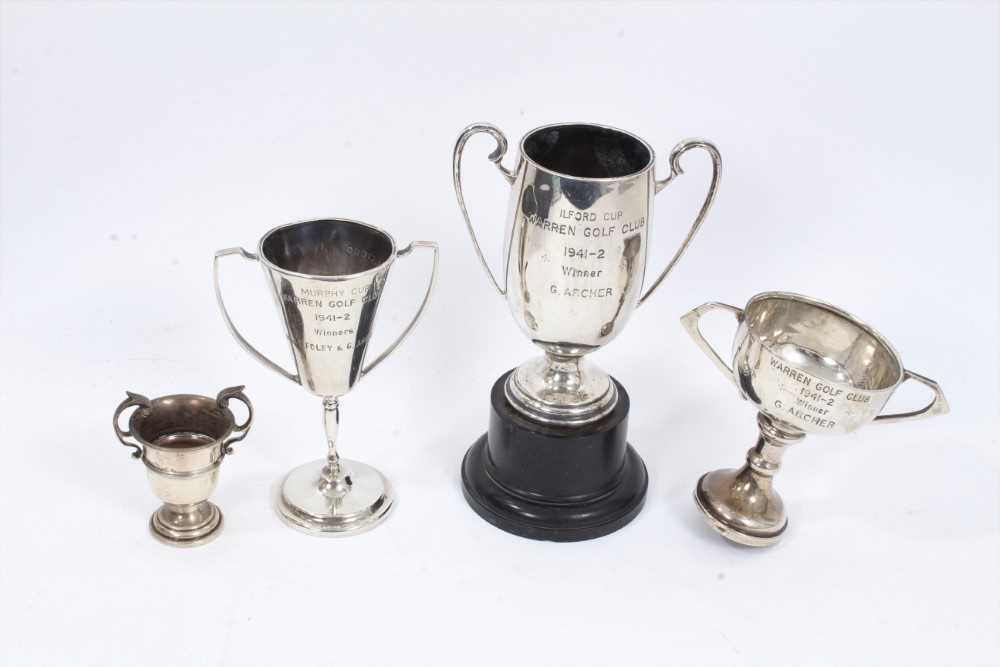 Lot 27 - Four silver trophies