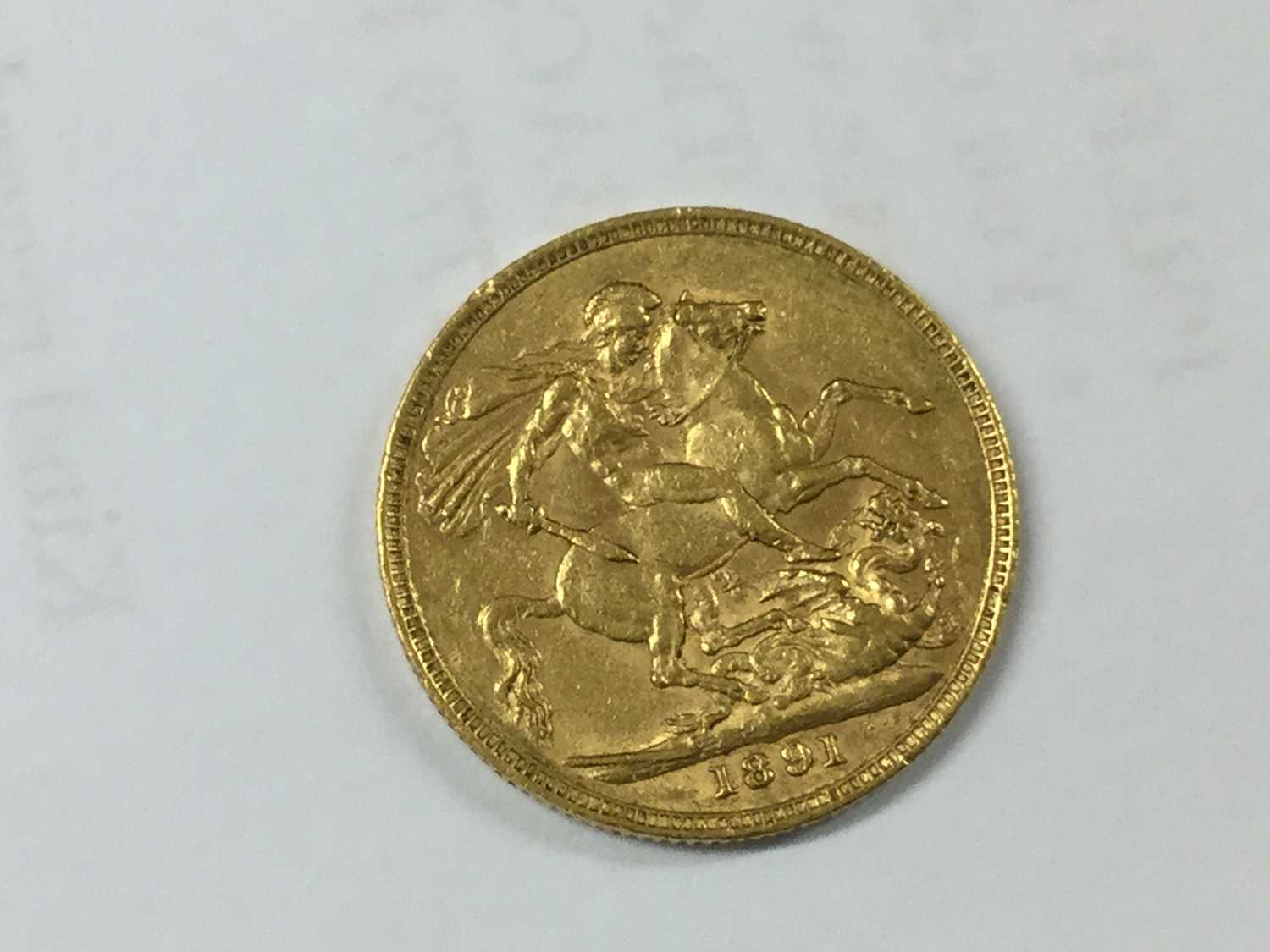 Lot 397 - G.B. Gold Sovereign Victoria J.H. 1891 GF (1