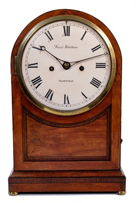 Lot 753 - Early 19th century satinwood bracket clock by Robotham, c1800