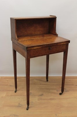 Lot 1479 - Good early 19th century amboyna wood bonheur du jour