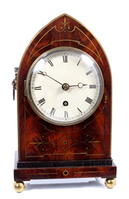 Lot 754 - Regency bracket clock in brass inlaid case