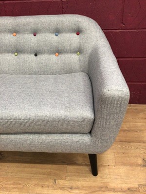 Lot 368 - Contemporary grey upholstered two seater settee