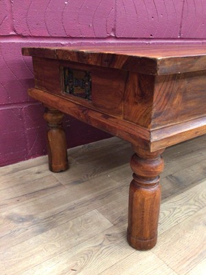 Lot 325 - Indian hardwood coffee table
