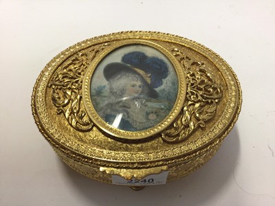 Lot 2240 - Gilt metal table box