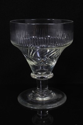 Lot 170 - Set of five late Georgian glass rummers