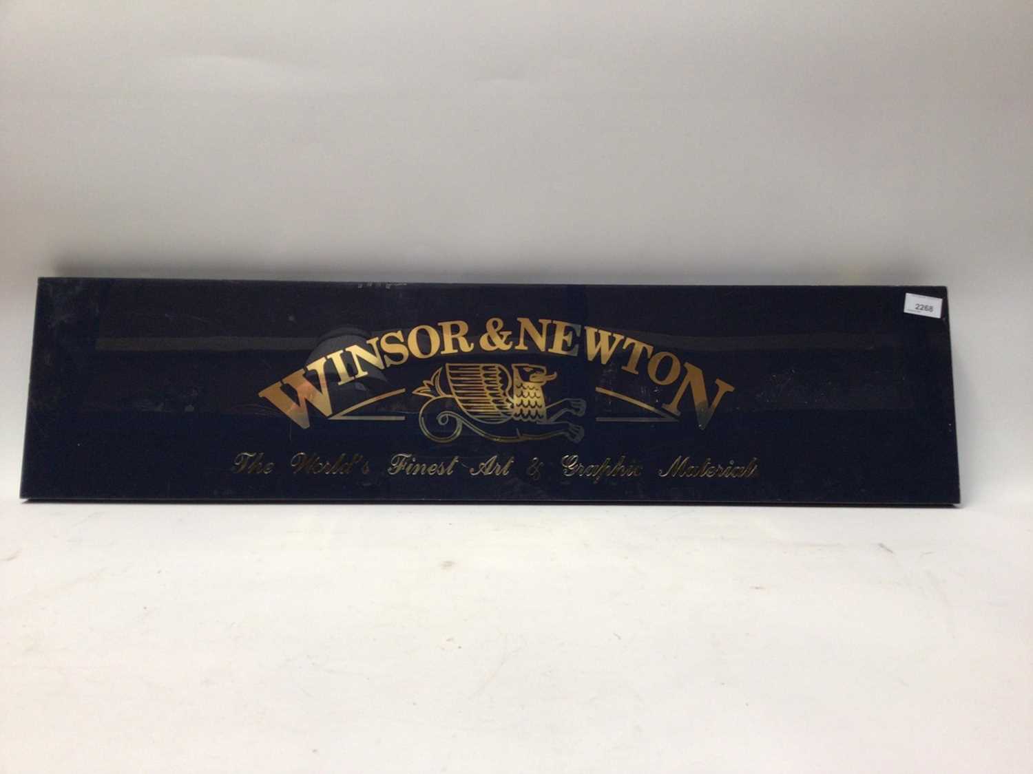 Lot 2268 - Large Windsor & Newton shop display sign, captioned 'The Worlds's Finest Art & Graphic Materials