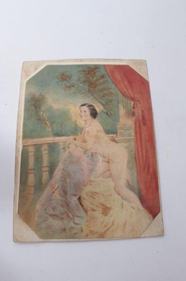 Lot 120 - 19th century French overprinted erotic photograph