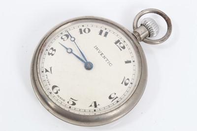 Lot 47 - Georgian pair cased pocket watch in tortoiseshell case, two other pocket watches and vintage silver cased wristwatch