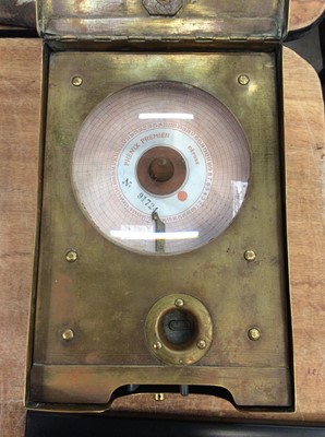 Lot 2367 - Brass Pigeon clock in case