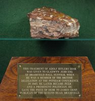 Lot 193 - Rare fragment of marble from the desk of Adolf...