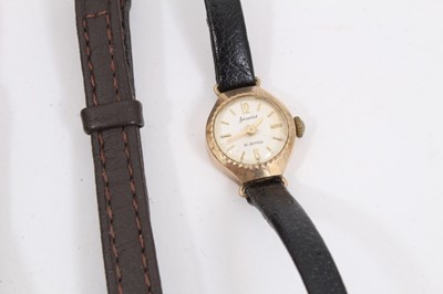 Lot 55 - Group vintage wristwatches including ladies' 9ct gold cased Accurist watch, gold plated gentlemen’s Flora watch in case, Avia Olympic, Limit, Sekonda, Seiko and others, plus Ingersoll pocket watch