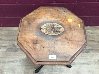 Lot 372 - Victorian sewing table on tripod base