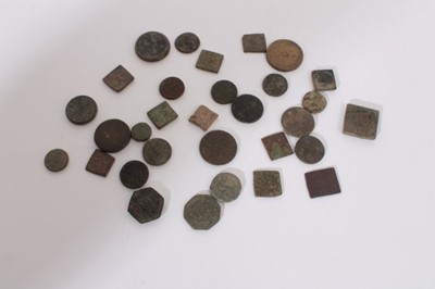 Lot 371 - European Medieval and Post Medieval coin weights, noted G.B. James I, 30 Shillings and others (N.B. generally poor to fine)