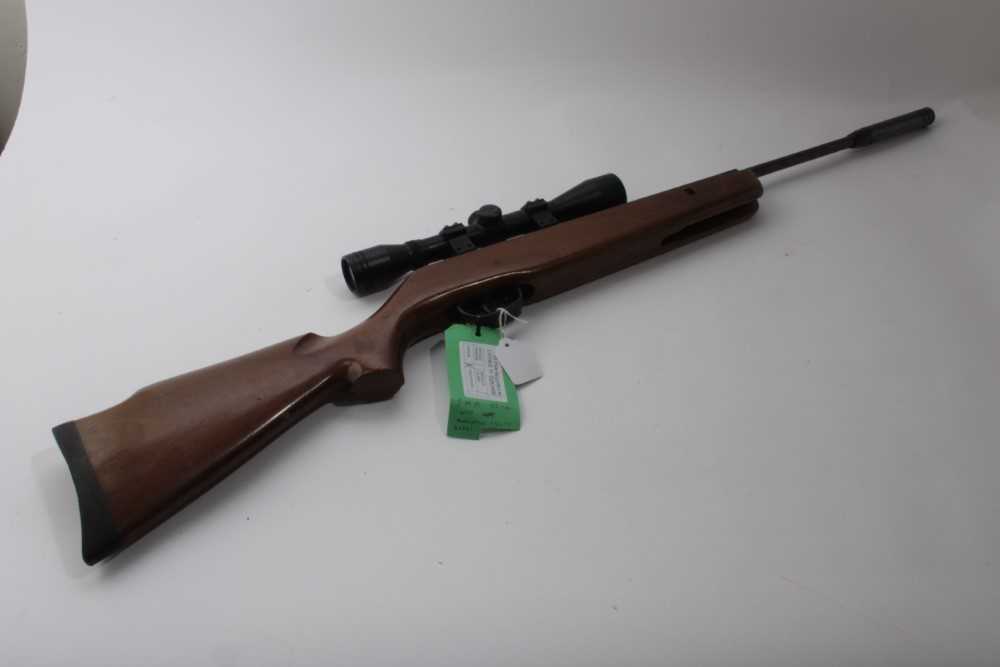 Lot 995 - SMK .22 Calibre air rifle with moderator and telescopic sight