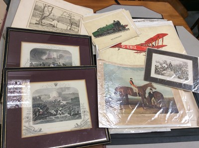 Lot 483 - Folio of assorted prints and engravings