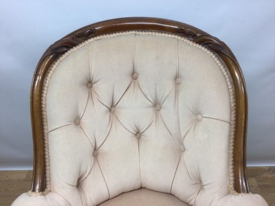 Lot 1501 - Victorian upholstered armchair