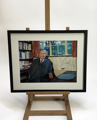 Lot 1550 - Pamela Chandler (1928-1993) photographic portrait of Professor J. R. R. Tolkien,, together with seven others of Tolkien
