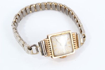 Lot 83 - Three vintage ladies gold wristwatches