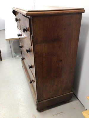 Lot 1 - Victorian mahogany chest of four short and three long graduated drawers, 126cm wide x 55.5cm deep x 123.5cm high