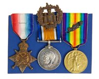 Lot 206 - First World War 1914 - 1915 Star trio -...