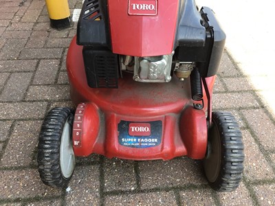 Lot 57 - Toro TX - 159 petrol lawn mower with grass box