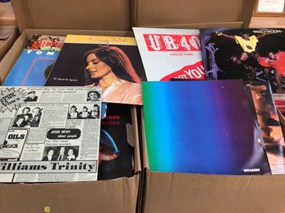 Lot 2111 - Large quantity of vinyl records in carrying...