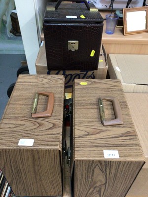 Lot 2111 - Large quantity of vinyl records in carrying...